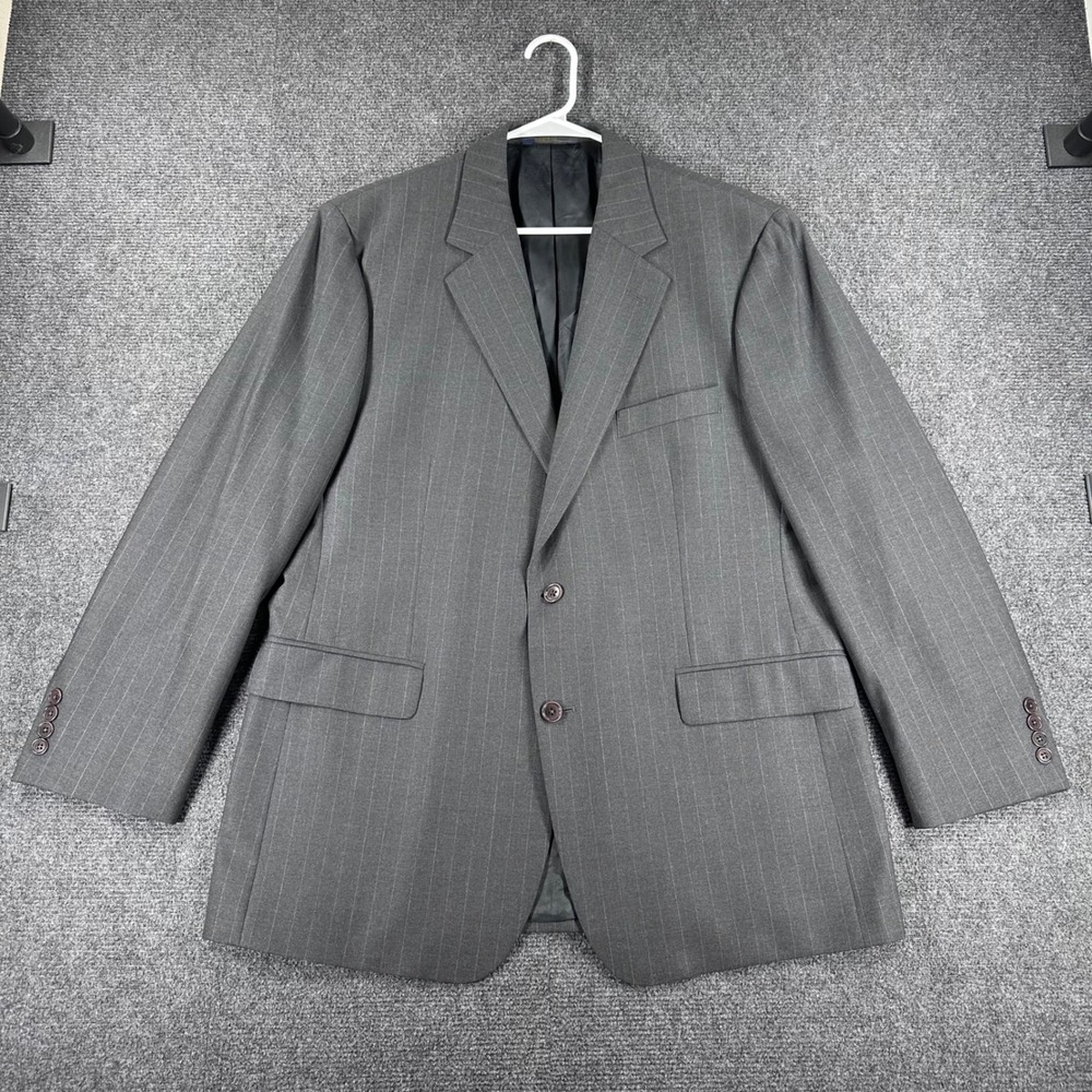 Brooks Brothers Blazer Mens 44 Regular Grey Pinstripe 346 Wool Stretch Coat - Picture 4 of 16